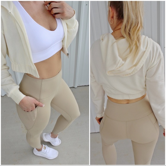 Out N About High Waist Leggings-Taupe - Picture 2 of 2